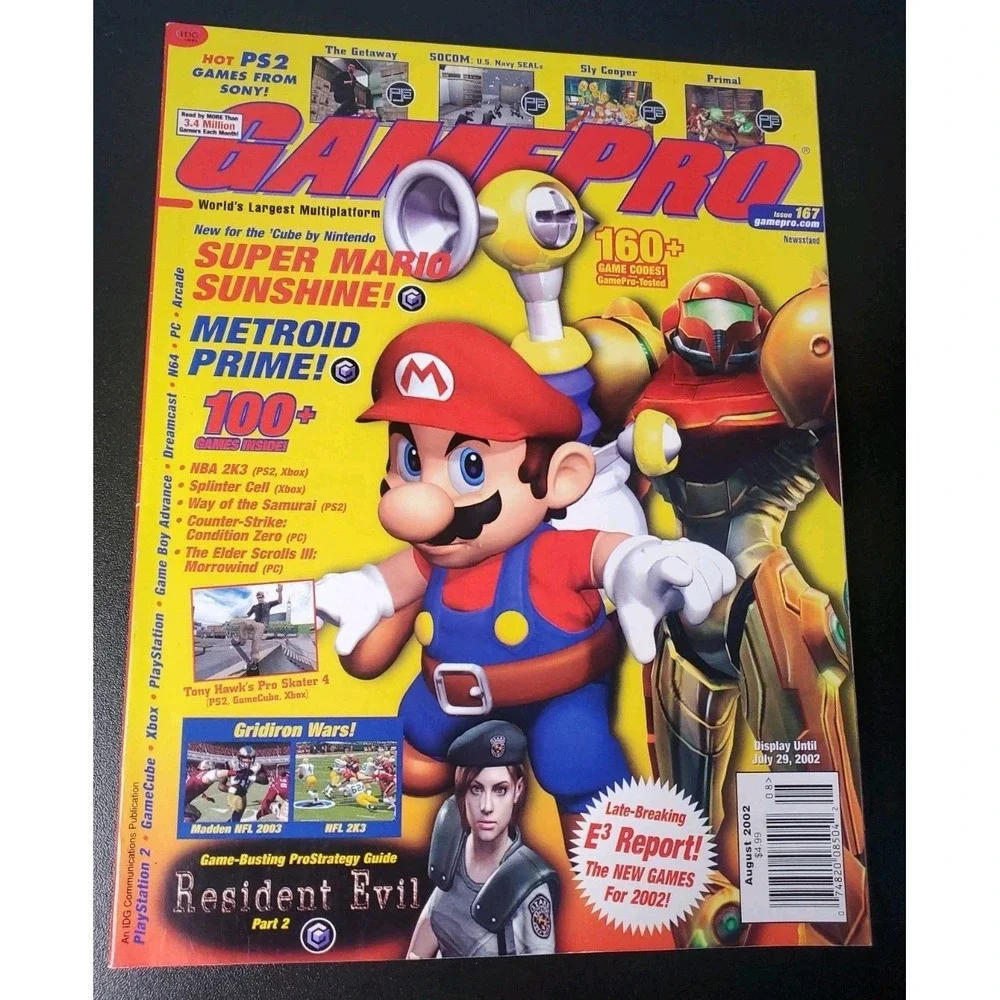 GamePro Magazine August Super Mario Sunshine On Cover Lord Of The Ring Poster